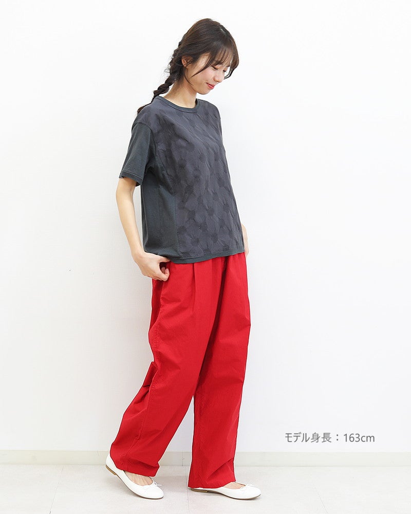 ぬうのべ ノベルティ対象】［NATURAL LAUNDRY］ドビードット半袖Tシャツ