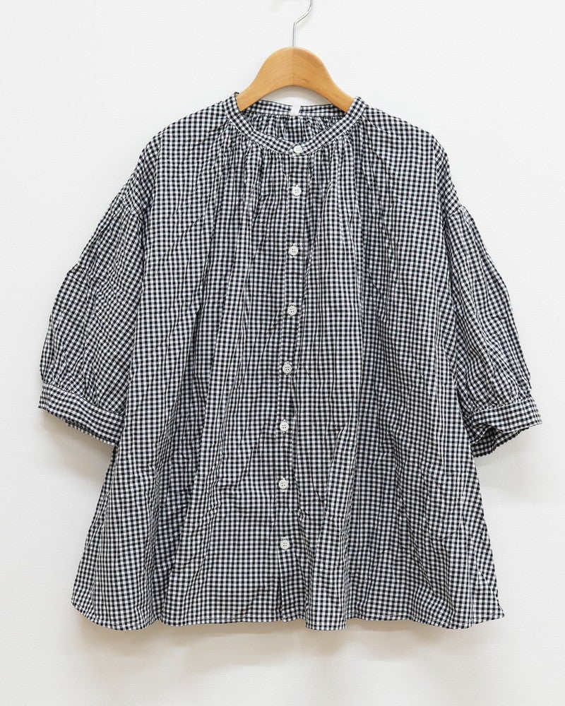 ［grin］ブロードリンクルギャザーシャツ