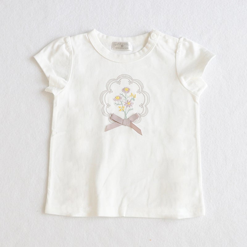 coto cotte］花刺繍モチーフTシャツ キッズ／コトコト ｜オンセブン