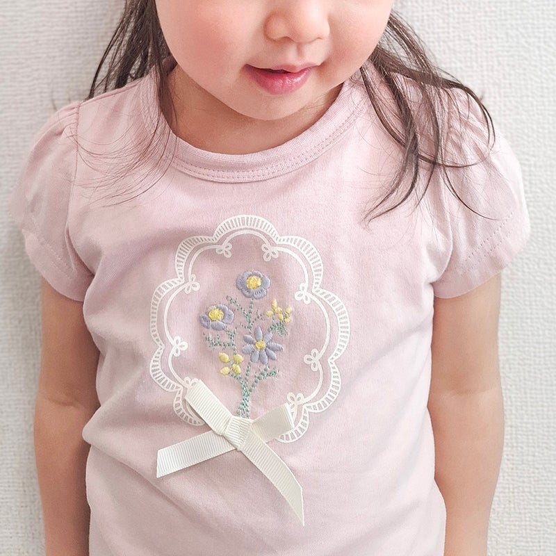 coto cotte］花刺繍モチーフTシャツ キッズ／コトコト ｜オンセブン