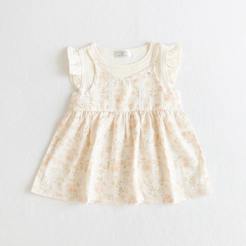 coto cotte］花柄ドッキングTシャツ キッズ／コトコト◇26SS ｜オン