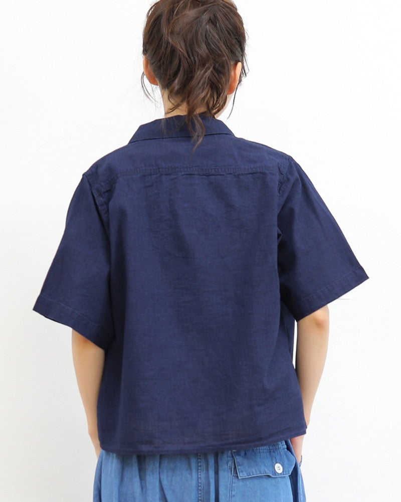 ［FURALI］シャンブレースクエア半袖シャツ