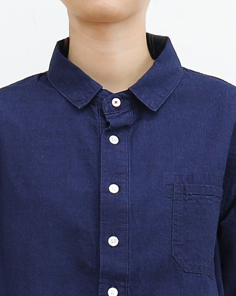 ［FURALI］シャンブレースクエア半袖シャツ