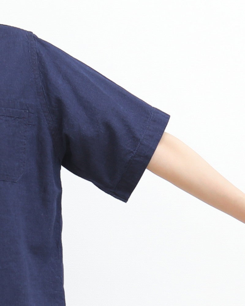 ［FURALI］シャンブレースクエア半袖シャツ