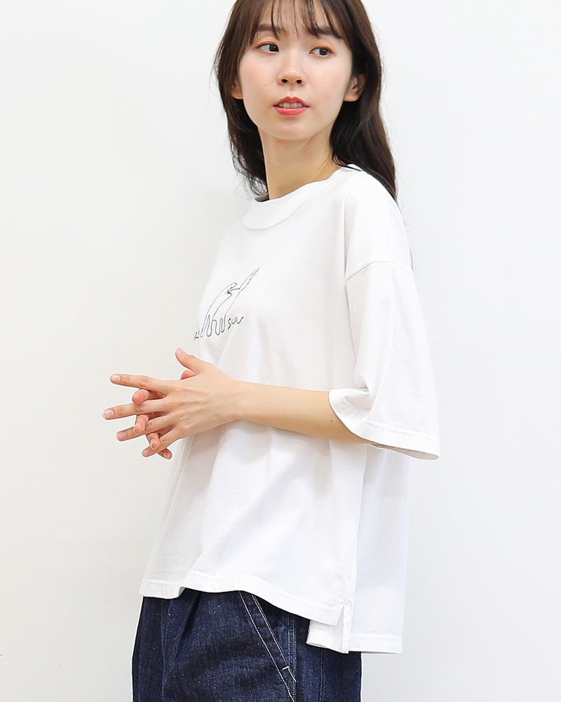 ［grin］ベーシック天竺クラフトanimal刺繍プルオーバー