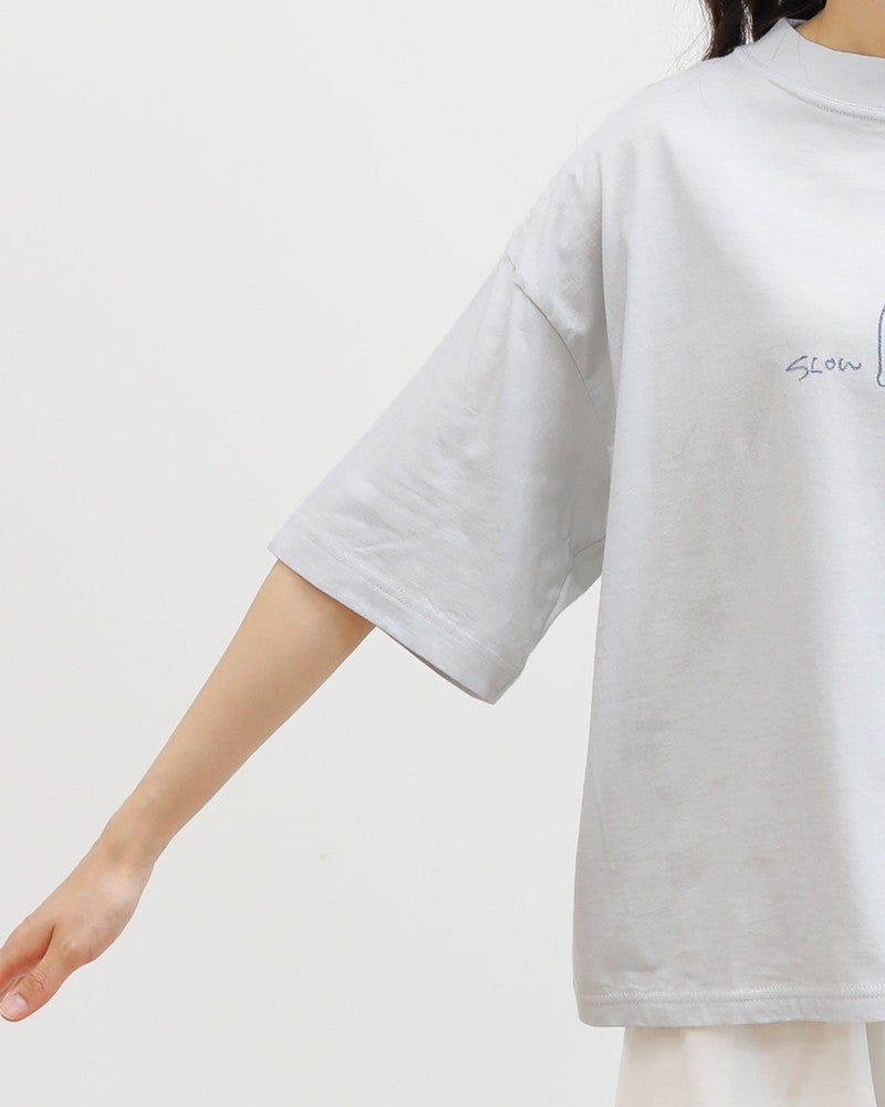 ［grin］ベーシック天竺クラフトanimal刺繍プルオーバー