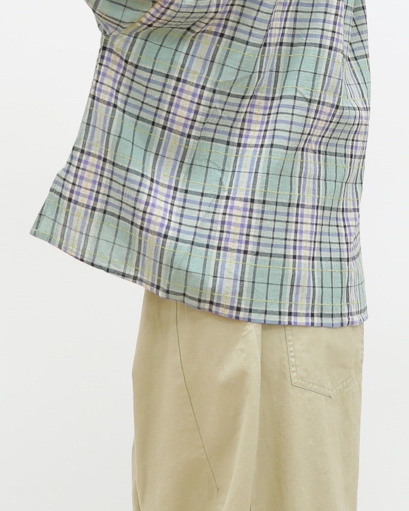 ［UNPLE］モールチェックフリルカラーブラウス