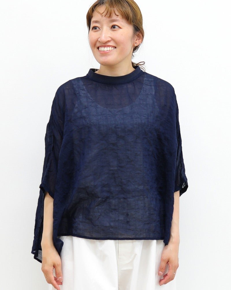 ［UNPLE］サイドフレアリブネックプルオーバー