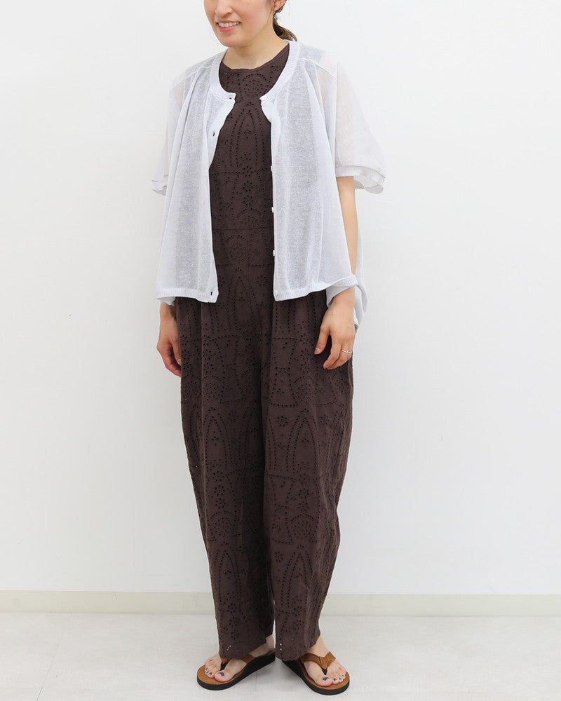 ［UNPLE］カットワーク刺繍サロペット