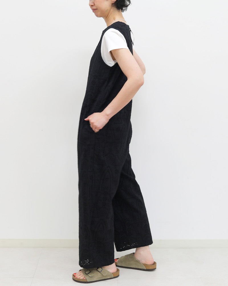 ［UNPLE］カットワーク刺繍サロペット