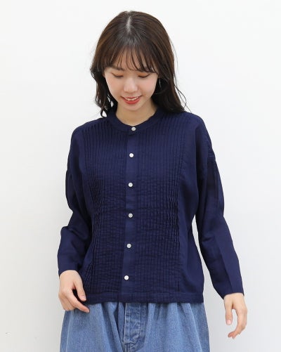 FURALI］ブロード デニムピンタックシャツカーデ／フラリ◇26SS ｜オン 