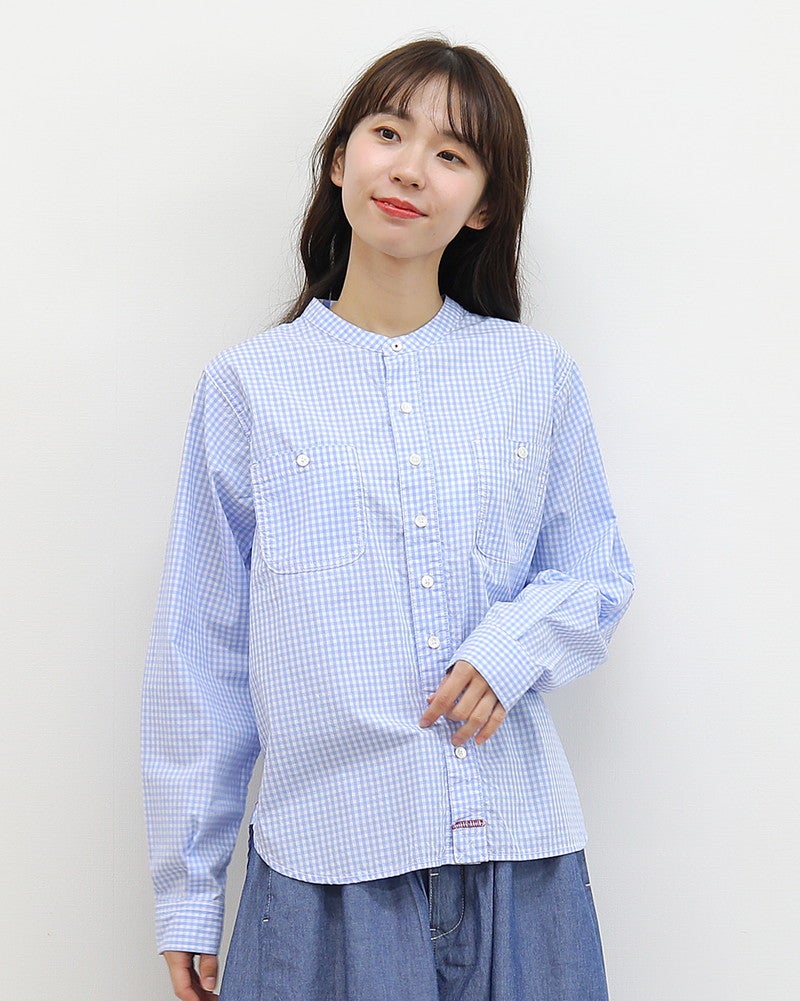  ［FURALI］ブロードギンガムワークシャツ〈一部WEB限定カラー〉