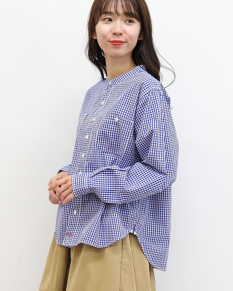  ［FURALI］ブロードギンガムワークシャツ〈一部WEB限定カラー〉