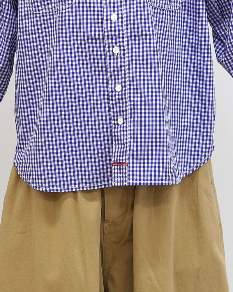  ［FURALI］ブロードギンガムワークシャツ〈一部WEB限定カラー〉