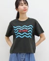 ［ON SEVEN DAYS］ショート波模様プリントTシャツ