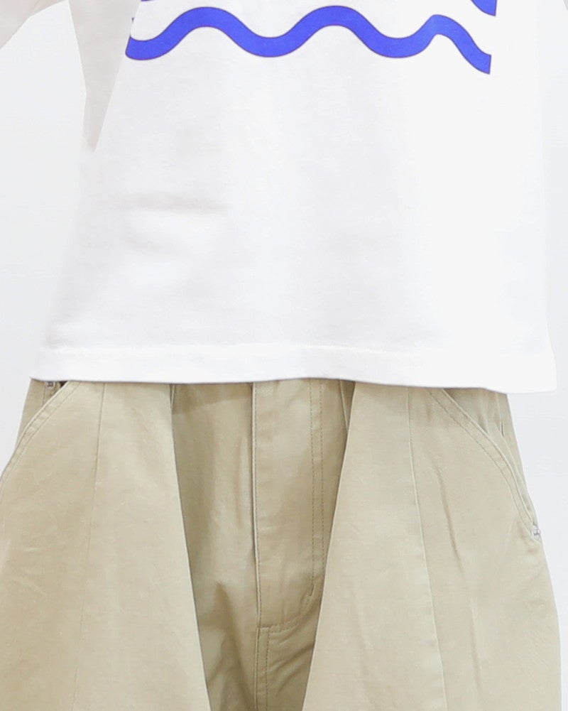 ［ON SEVEN DAYS］ショート波模様プリントTシャツ