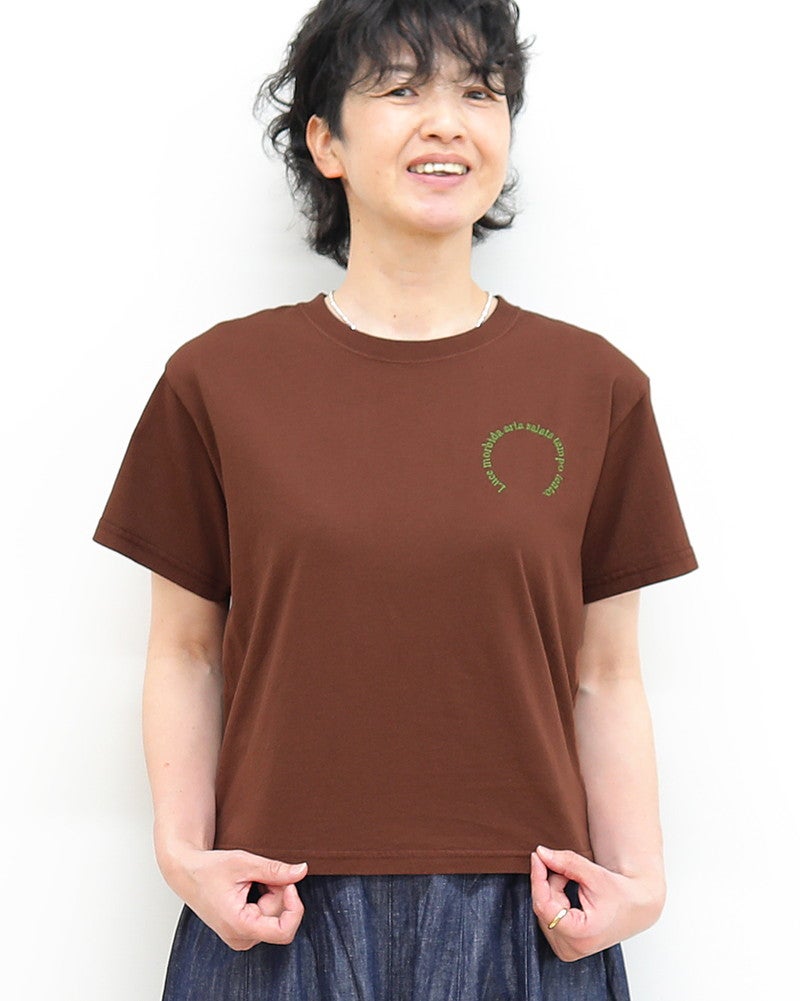 ［ON SEVEN DAYS］ショートサークル刺繍Tシャツ