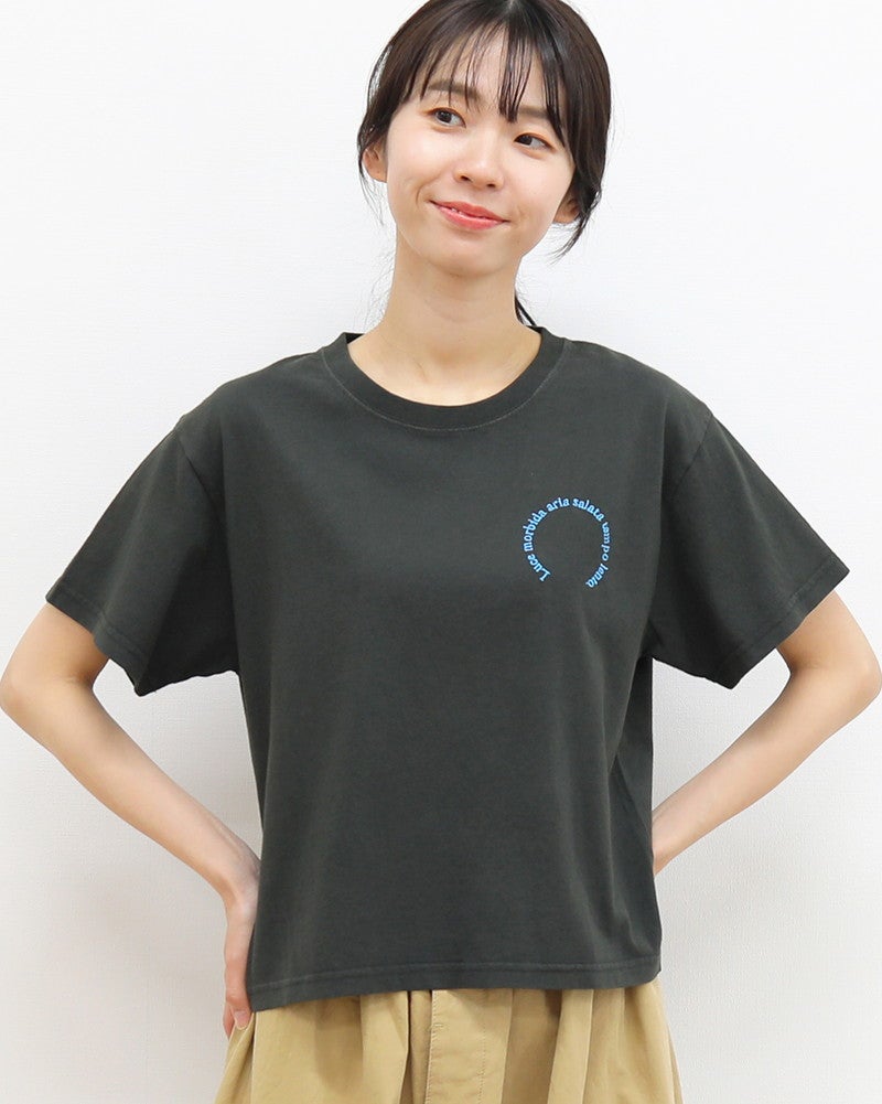 ［ON SEVEN DAYS］ショートサークル刺繍Tシャツ