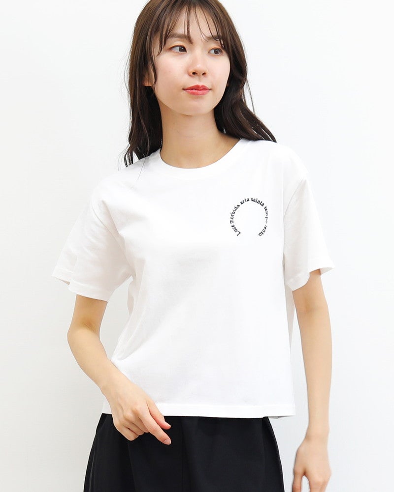 ［ON SEVEN DAYS］ショートサークル刺繍Tシャツ