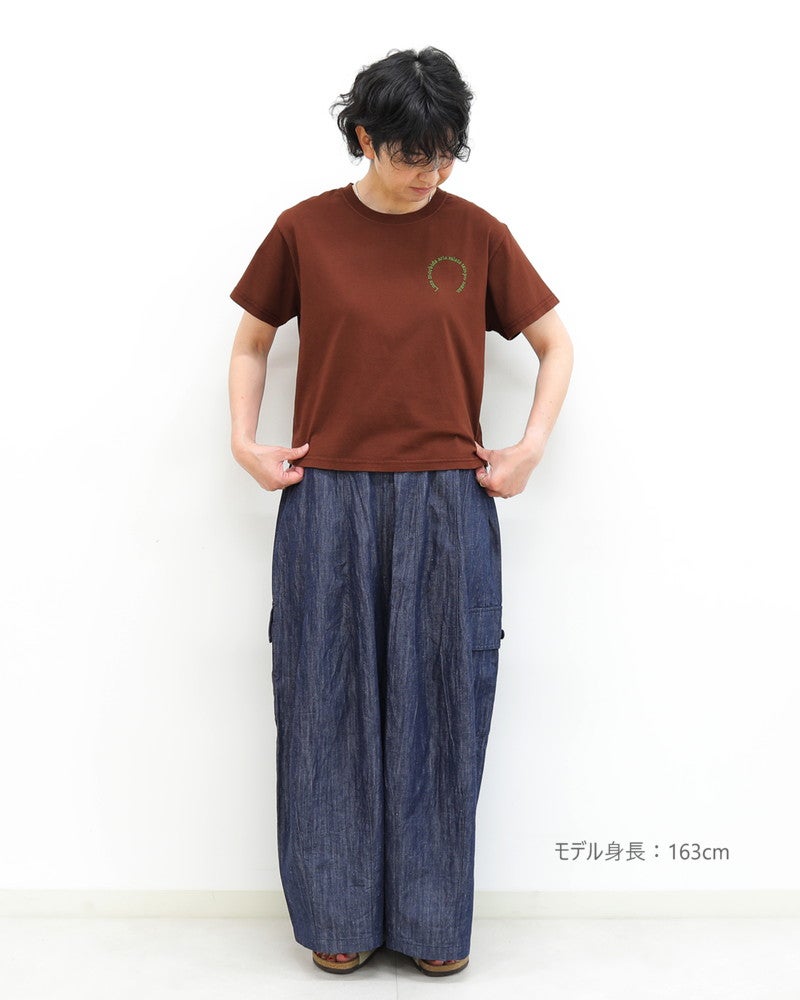 ［ON SEVEN DAYS］ショートサークル刺繍Tシャツ