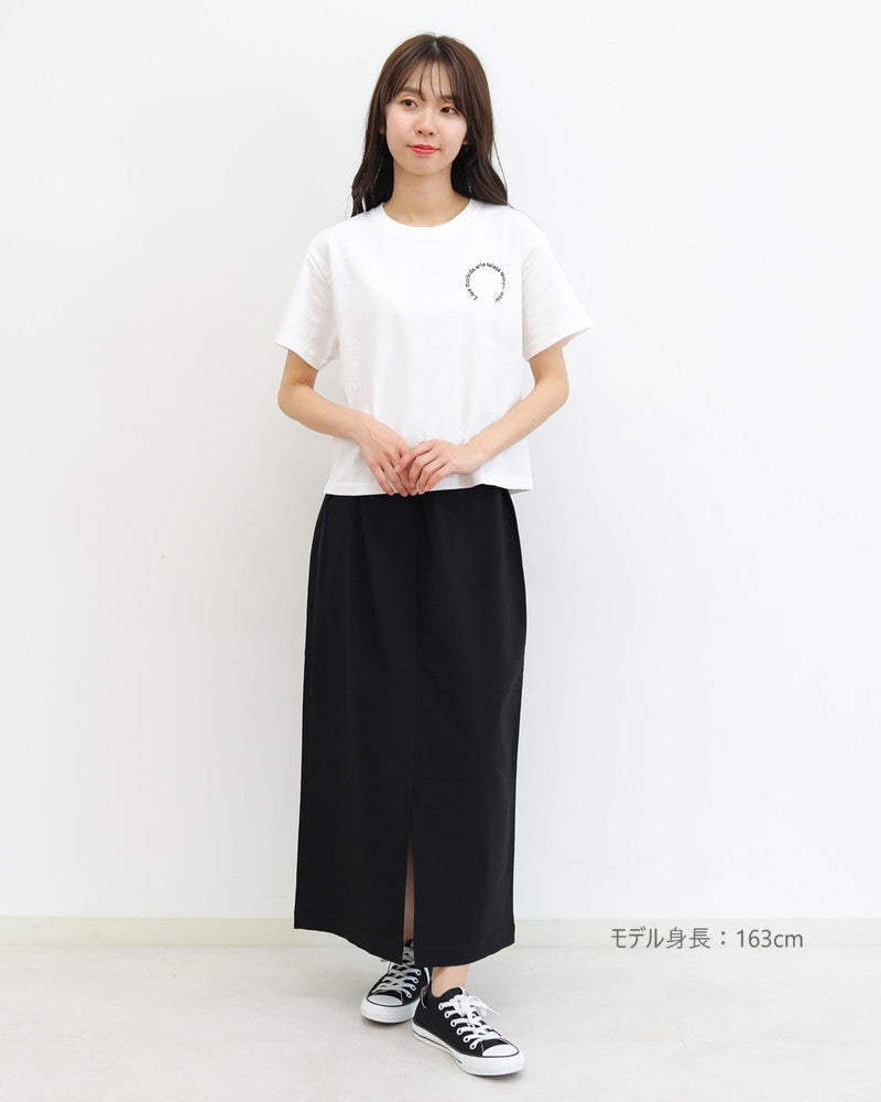 ［ON SEVEN DAYS］ショートサークル刺繍Tシャツ
