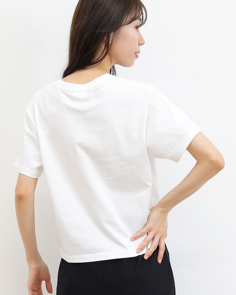 ［ON SEVEN DAYS］ショートサークル刺繍Tシャツ