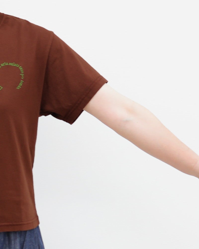 ［ON SEVEN DAYS］ショートサークル刺繍Tシャツ