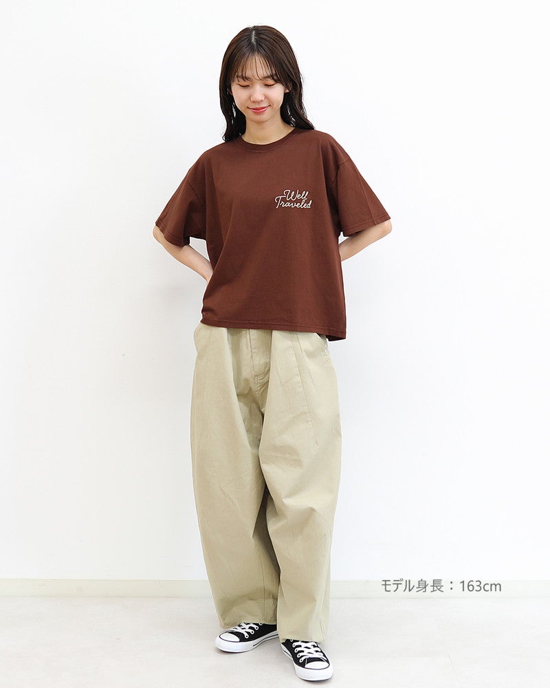 ［ON SEVEN DAYS］ワイド刺繍Tシャツ