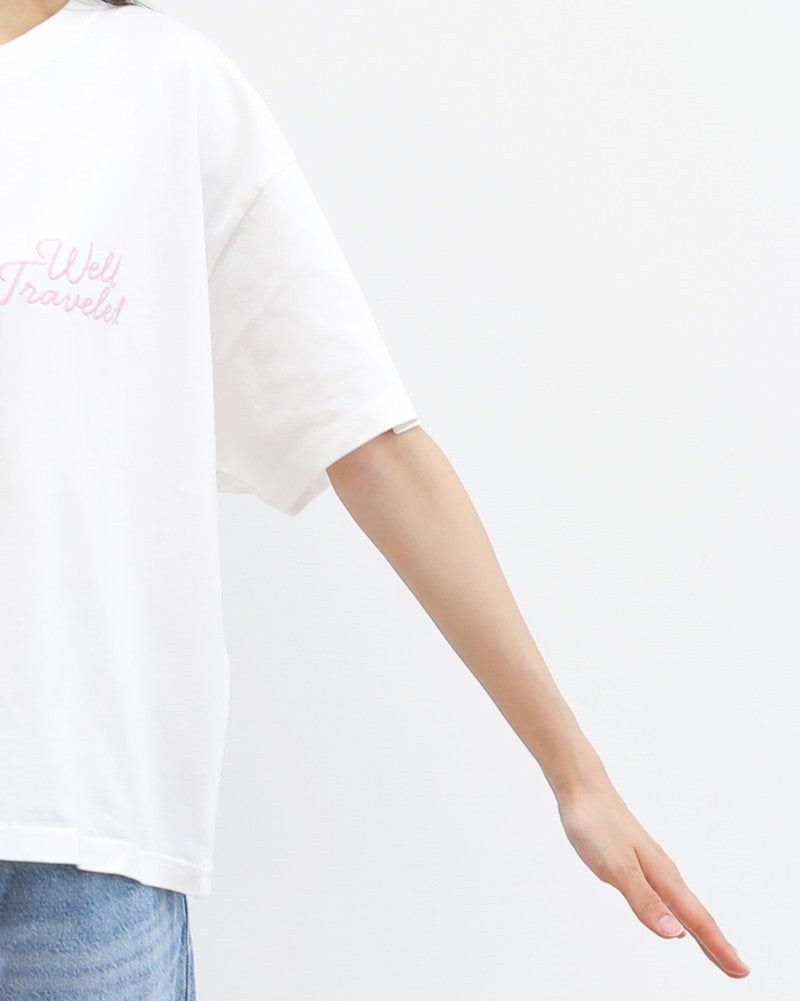 ［ON SEVEN DAYS］ワイド刺繍Tシャツ