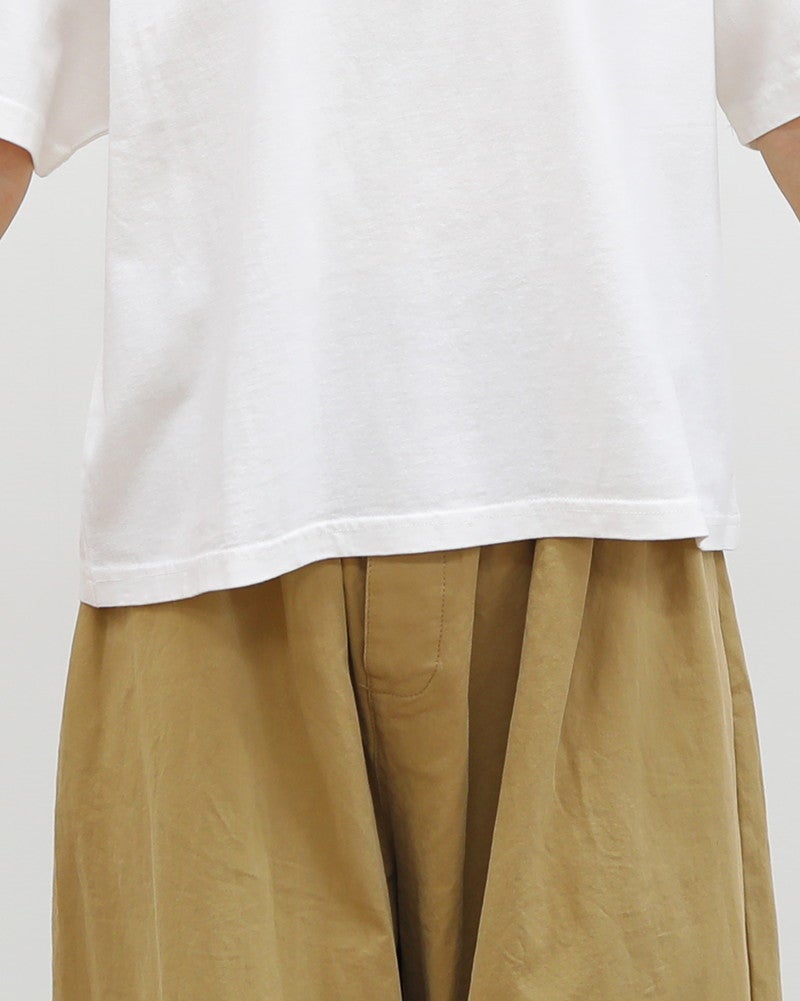 ［ON SEVEN DAYS］ワイドネック刺繍Tシャツ