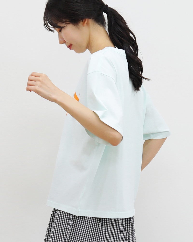 ［ON SEVEN DAYS］ワイドロゴプリントTシャツ