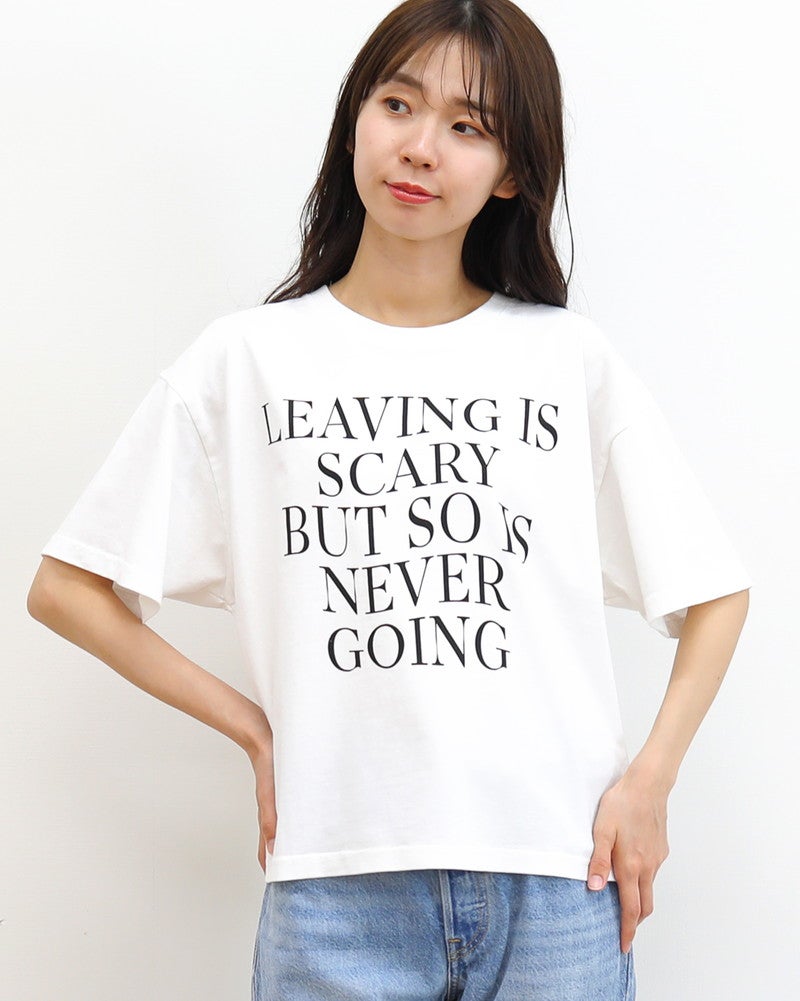 ［ON SEVEN DAYS］ワイド波ロゴプリントTシャツ