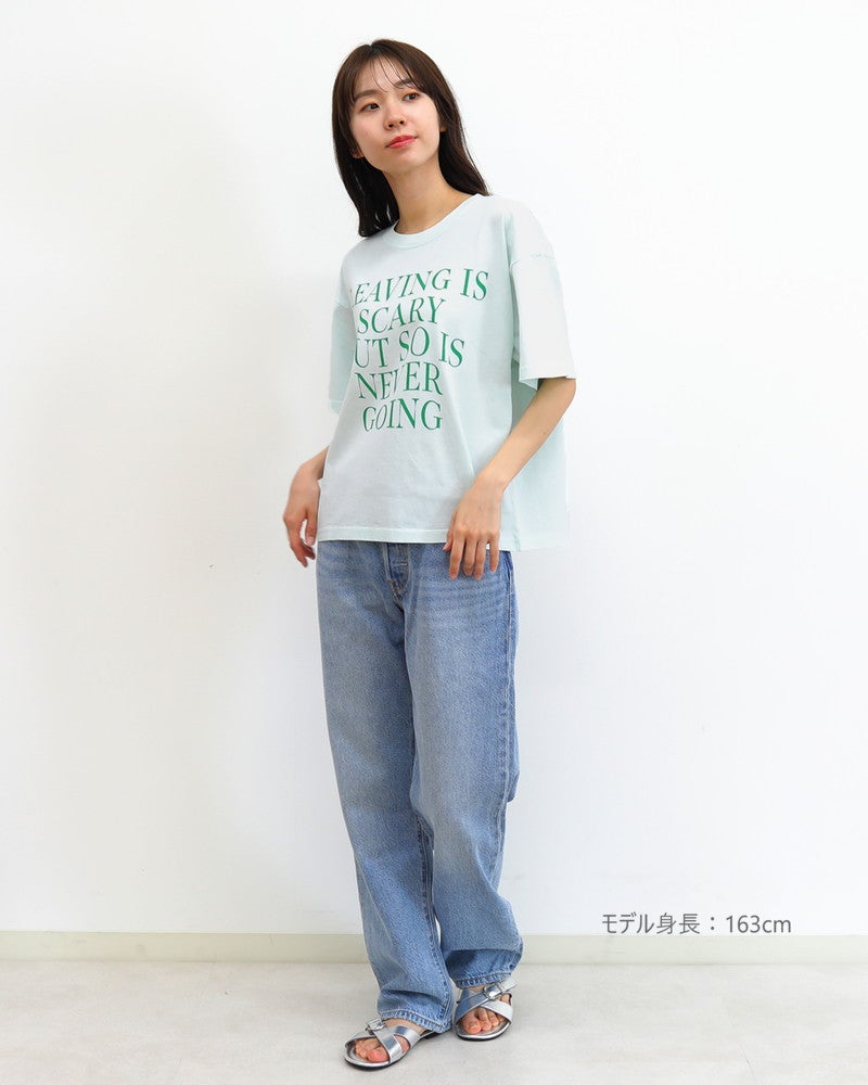［ON SEVEN DAYS］ワイド波ロゴプリントTシャツ