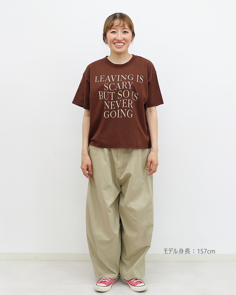 ［ON SEVEN DAYS］ワイド波ロゴプリントTシャツ