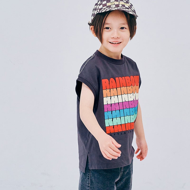 p.premier］オーバーザレインボータンクTシャツ キッズ〈90-120cm
