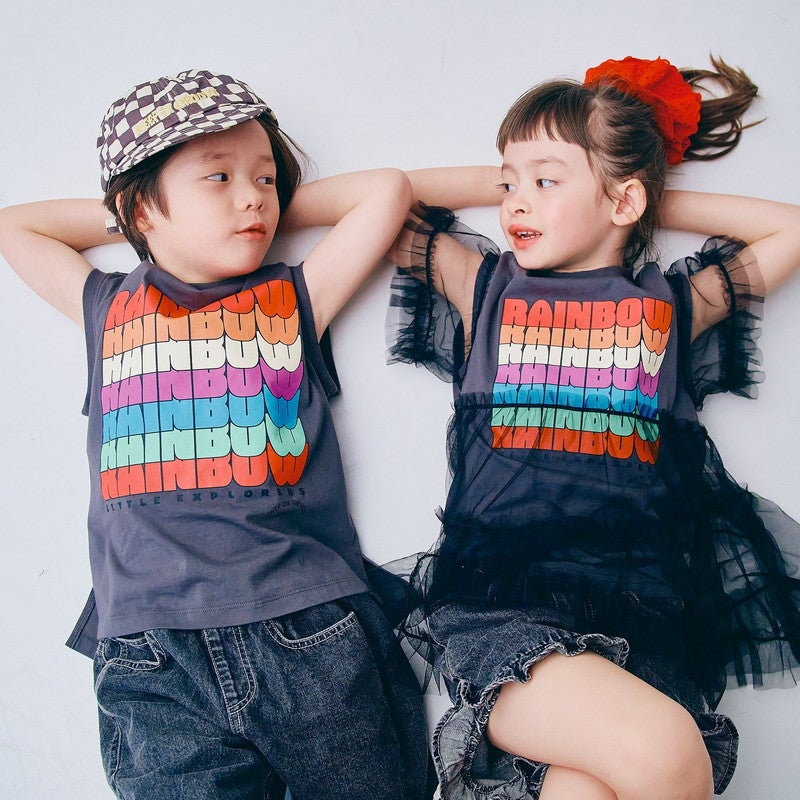 JAM 90㎝　120㎝　兄弟　お揃い　まとめ売り　bit's Tシャツ　タンク p.premier］オーバーザレインボータンクTシャツ キッズ〈90-120cm
