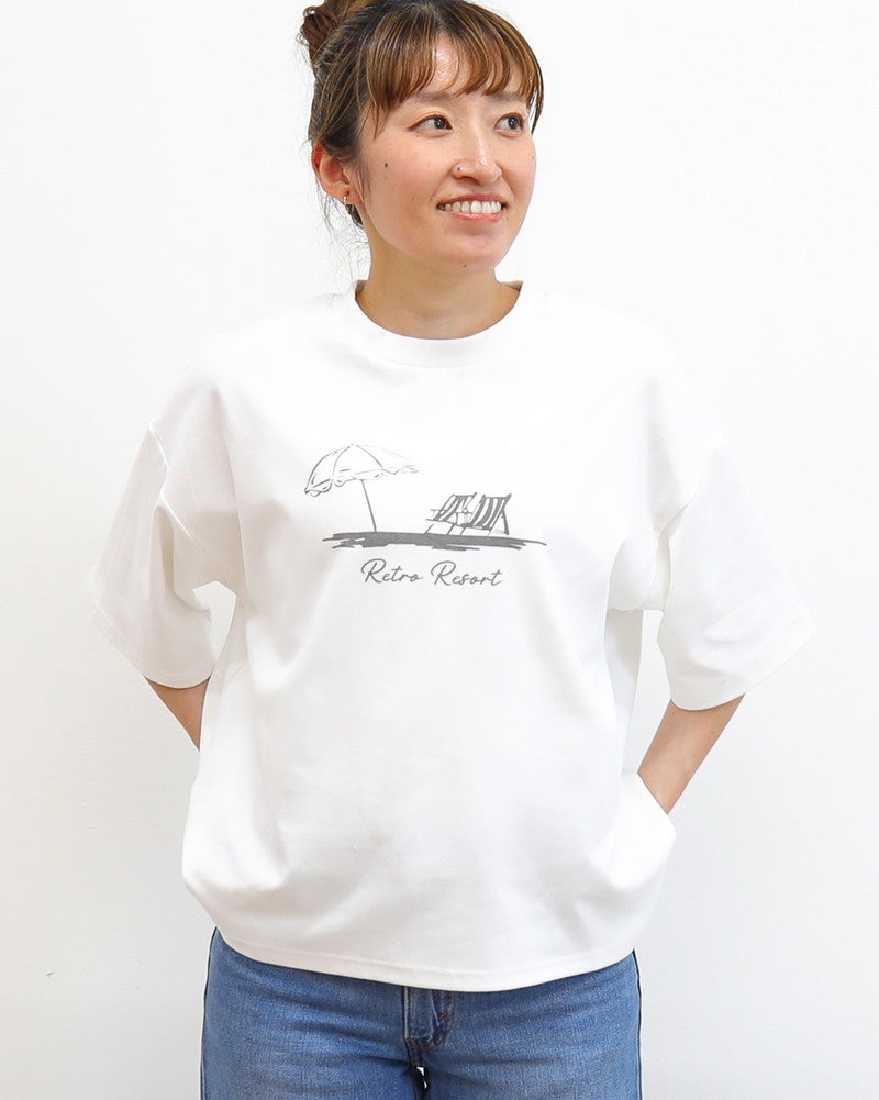 ［ON SEVEN DAYS］パラソルプリントTシャツ