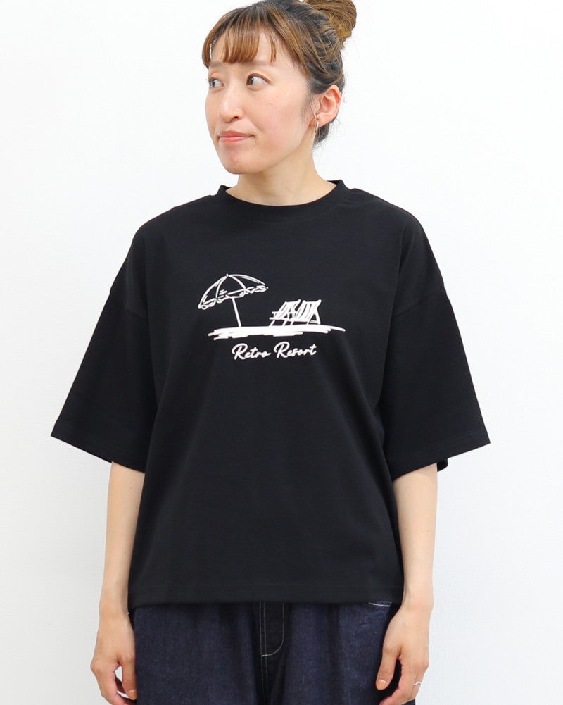 ［ON SEVEN DAYS］パラソルプリントTシャツ