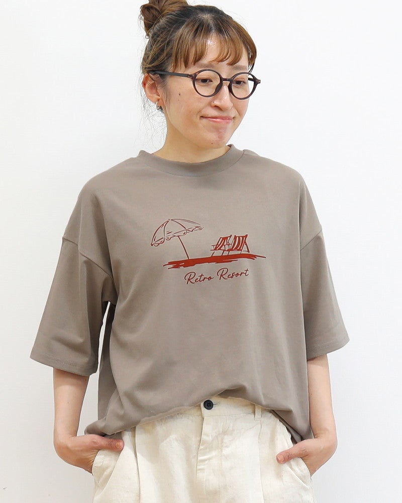 ［ON SEVEN DAYS］パラソルプリントTシャツ