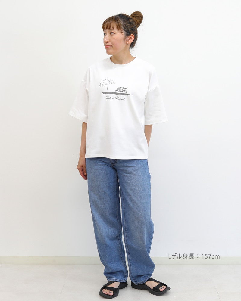［ON SEVEN DAYS］パラソルプリントTシャツ