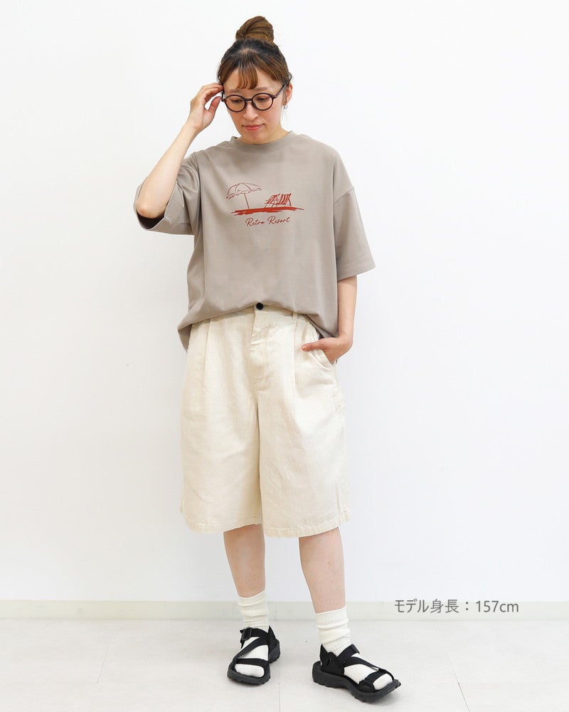 ［ON SEVEN DAYS］パラソルプリントTシャツ