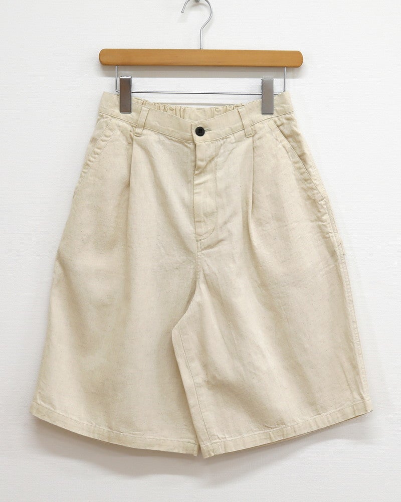 ［NATURAL LAUNDRY］7oz綿ヘンプデニムペインターハーフパンツ