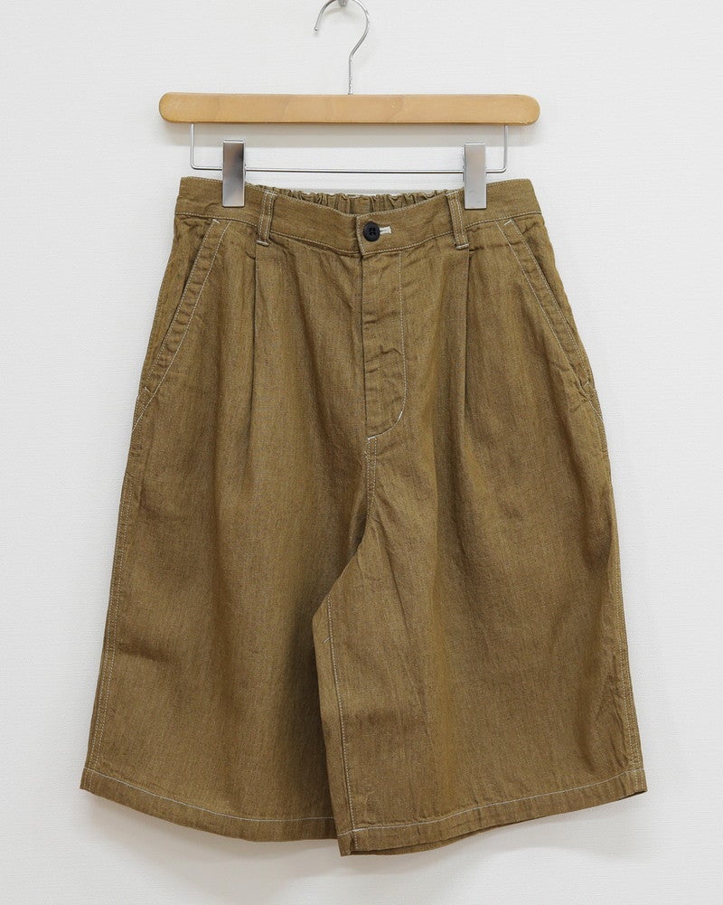［NATURAL LAUNDRY］7oz綿ヘンプデニムペインターハーフパンツ