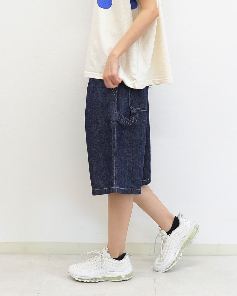 ［NATURAL LAUNDRY］7oz綿ヘンプデニムペインターハーフパンツ