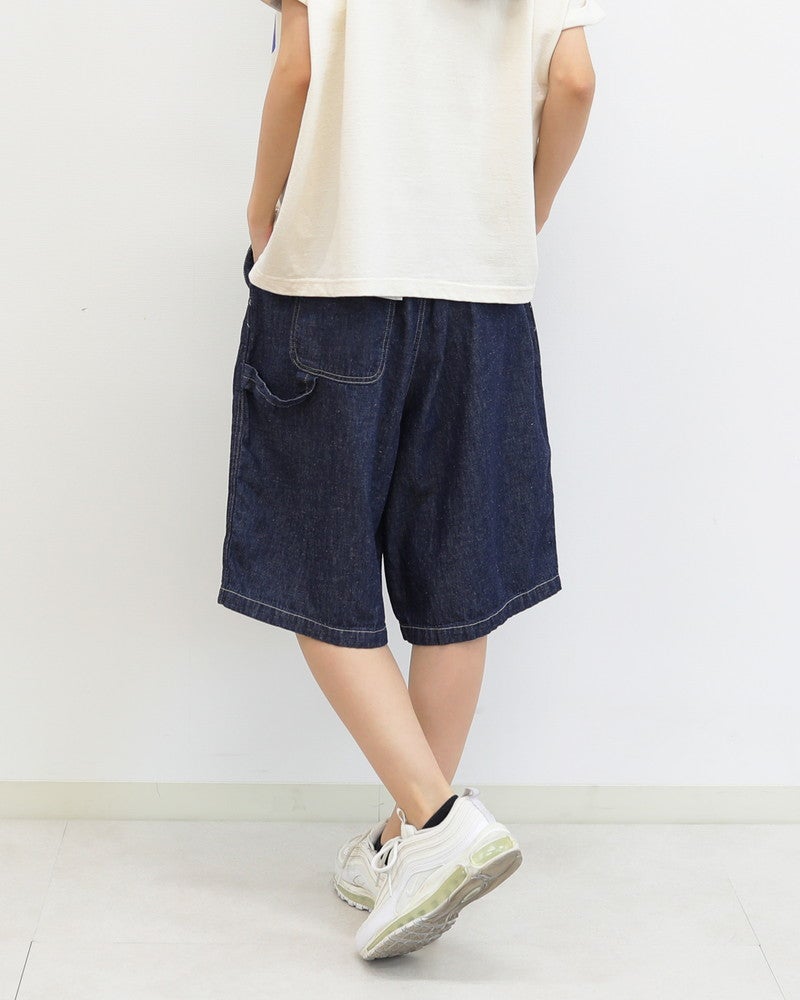 ［NATURAL LAUNDRY］7oz綿ヘンプデニムペインターハーフパンツ