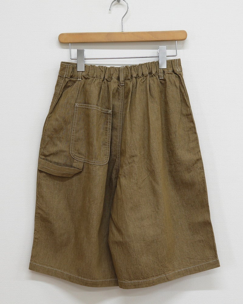 ［NATURAL LAUNDRY］7oz綿ヘンプデニムペインターハーフパンツ