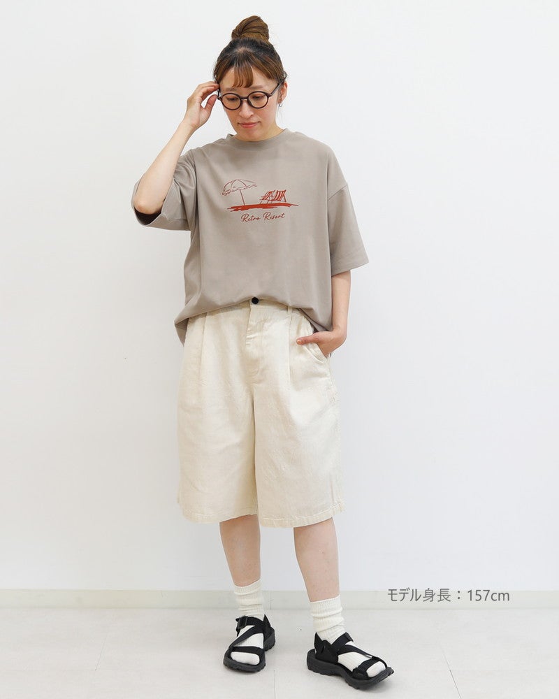 ［NATURAL LAUNDRY］7oz綿ヘンプデニムペインターハーフパンツ