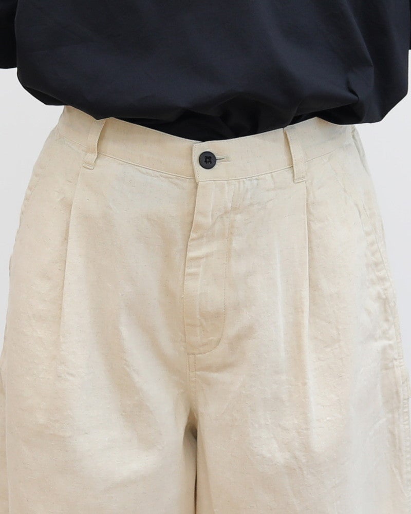 ［NATURAL LAUNDRY］7oz綿ヘンプデニムペインターハーフパンツ