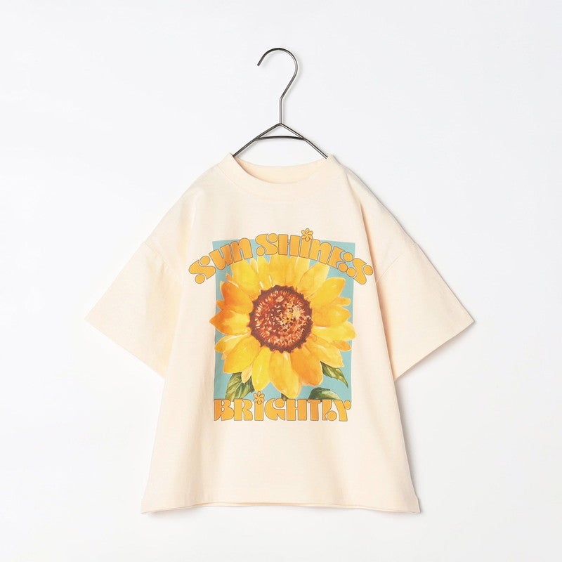 30％OFF】［p.premier］元気いっぱいひまわりグラフィックTシャツ