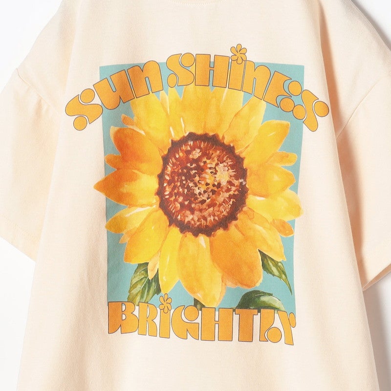30％OFF】［p.premier］元気いっぱいひまわりグラフィックTシャツ